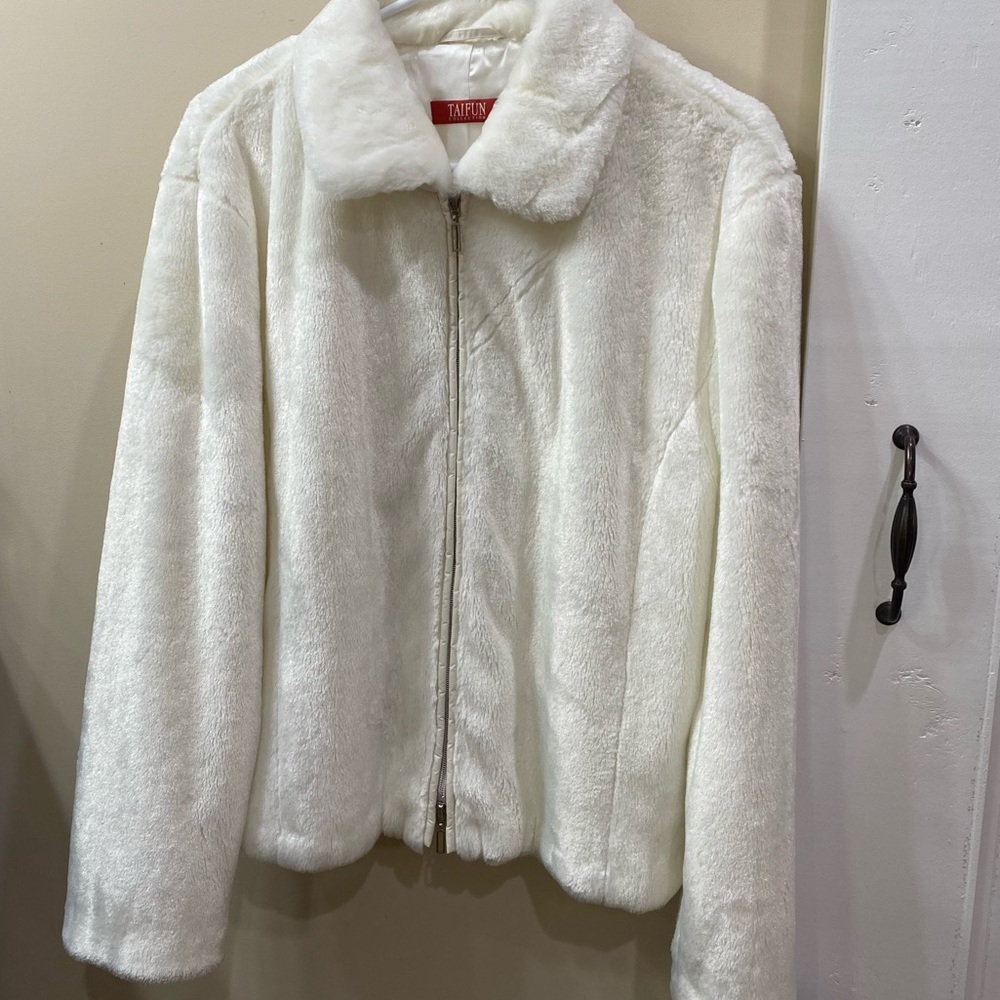 Ivory Faux Fur Coat
